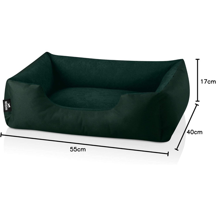 Лежак для собак BedDog Zara S, знімний і праний чохол, подушка, кошик, диван для малих порід