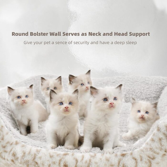 М'яке ліжко для собак Roypet з антиковзким покриттям, для цуценят, собак та котів, прямокутне, з матрацом, колір кремовий, розмір L