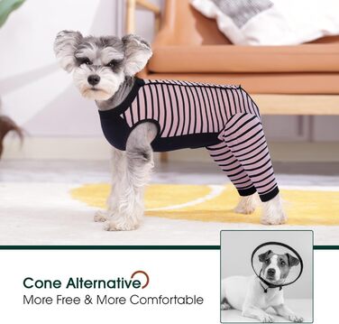 Комбінезон для собак Kuoser після операції на задніх лапах, чорний, розмір L (M(спинка:34см), Рожевий)