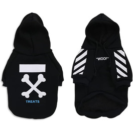 Теплий зимовий одяг для собак, чорний, розмір XXL: Худі, куртка для маленьких порід (Шнауцер, Коргі, Французький бульдог, Тедді)