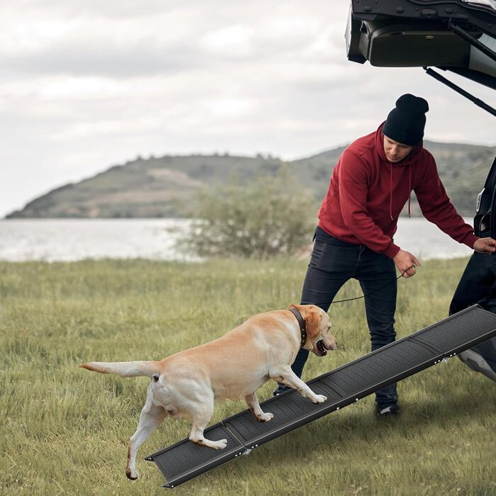 Рампа для собак Klappbare Hunderampe, алюміній, 157x43 см, до 110 кг, з антиковзким покриттям