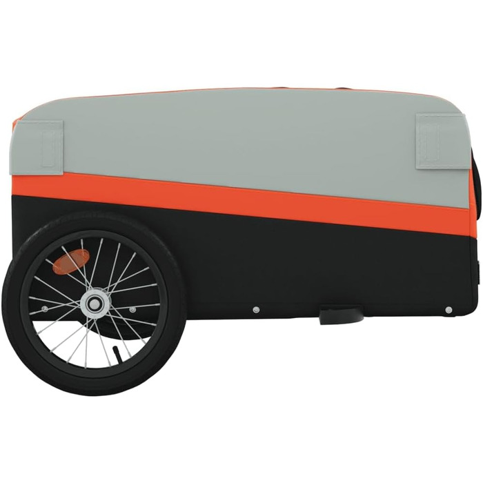 Причіп для собак, вантажний причіп для велосипеда, чорний та помаранчевий, 45 кг, для перевезення тварин, покупок, подорожей, легко встановлюється