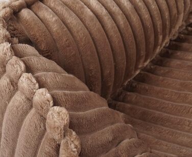 Ортопедичне собаче ліжко Knuffelwuff Sedona M-L з широкого корду, 85 x 63 см | Знімний, пральний чохол | для великих, середніх та маленьких собак (85 x 63 x 23 см, Колір: Коричневий)