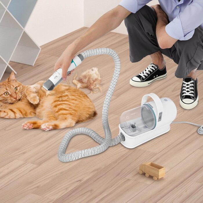 Набір машинок для стрижки тварин 7 в 1 з відсмоктуванням шерсті, професійний набір для грумінгу собак та котів