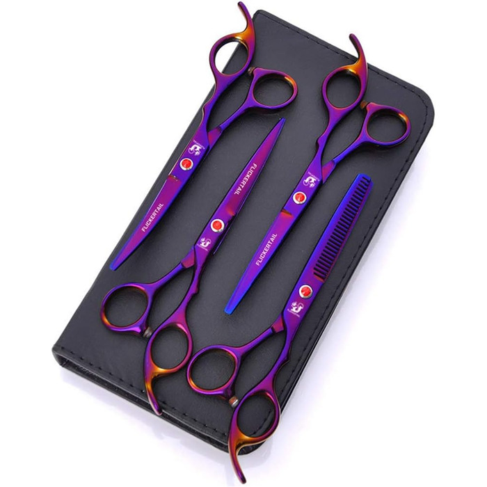 Набір професійних ножиць для грумінгу собак 5 шт. – 6 дюймів, для салонів та грумінг-майстрів