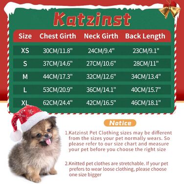 Пуловер для собак KATZINST, теплий флісовий пуловер для маленьких собак, святковий новорічний пуловер, для Французького бульдога, такси, чихуахуа, йоркширського тер'єра, зелений, XS