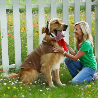 Костюм пілота для собак Huhumy, карнавальний костюм для великих собак, шапка та шарф, косплей, вечірка, Хелловін