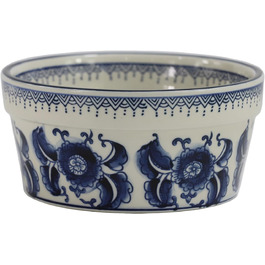 Набір мисок для корму та води для собак та котів SYNWISH, 14.7 x 18.3 x 6.1 см, блакитний та білий