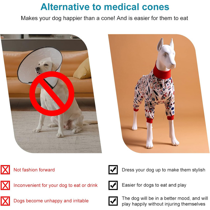 Піжама для собак великих порід LovinPet з принтом 