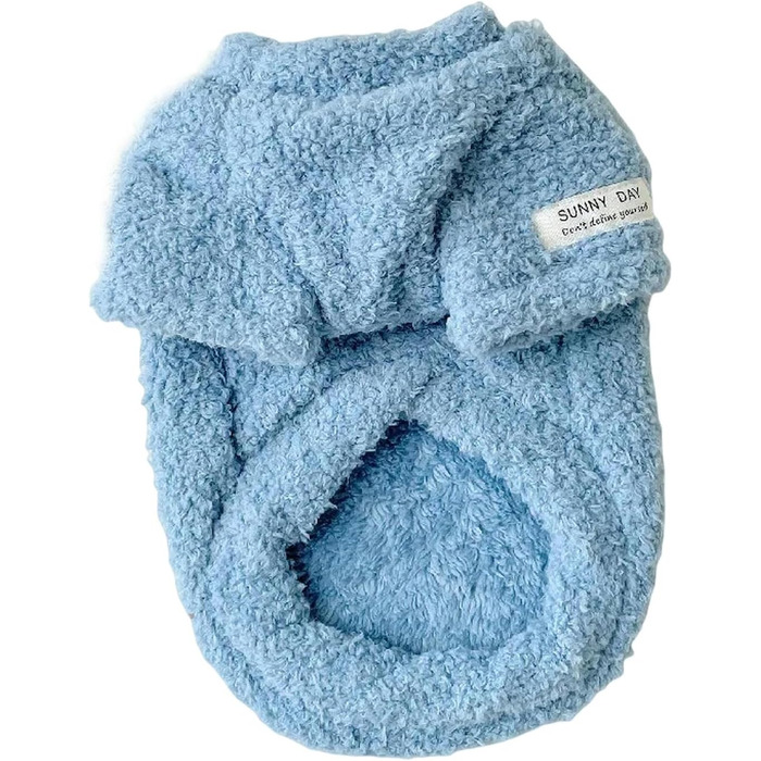Пуловер для собак на зиму: теплий одяг для маленьких та середніх порід (Даксель, цуценята) - колір блакитний, розмір XXL