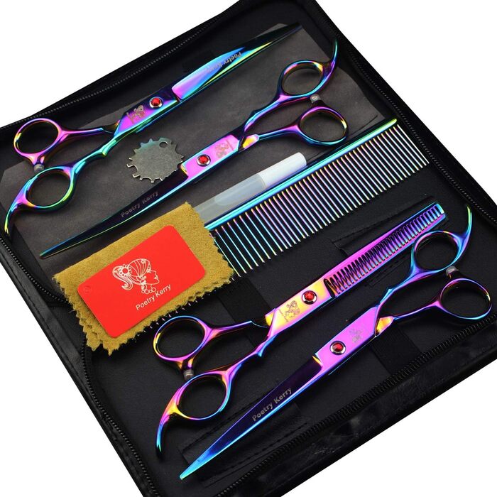 Набір для грумінгу тварин: ножиці, тример, гребінець. Підходить для собак, котів та інших домашніх улюбленців