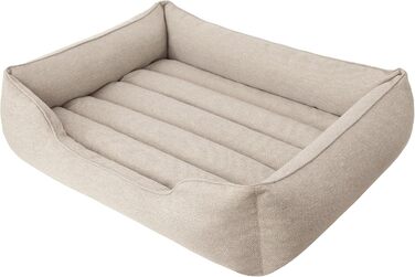 Лежак для собак XXL 110x90 см, знімний чохол, меблі для тварин, котячий диван, м'який бежевий кошик, праний, для великих собак