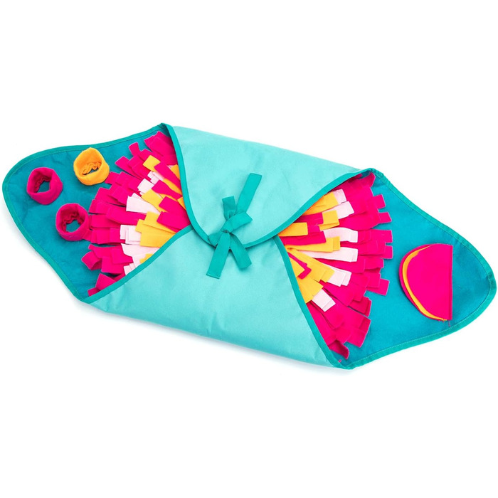 Килимок для собак Nobleza, інтелектуальна іграшка для пошуку їжі, 70x70 см, блакитний