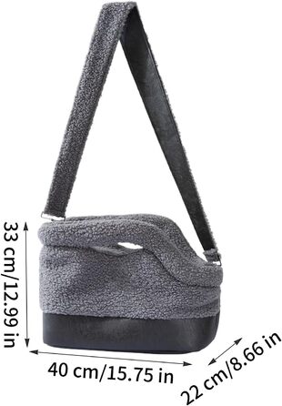 Транспортна сумка для котів Wuyooprt | Водонепроникна сумка-переноска для тварин - з фіксатором безпеки, для маленьких та середніх порід, сірого кольору