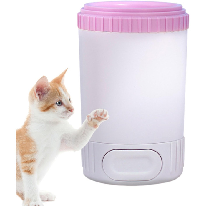 Миска для миття лап собак, силіконовий скребок для лап домашніх тварин - рожевий, для великих та малих собак