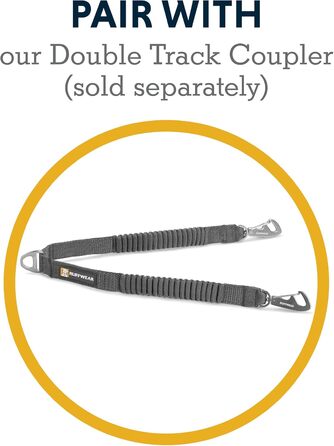 RUFFWEAR Knot-a-Long короткий повідок для собак з карабіном, 0,76 м, чорний обсидіан