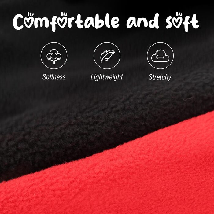 Пуловер для собак та котів, теплий флісовий пуловер, зимова куртка для собак з повідком (Аква+зелений, XL) (Червоний+чорний, M)