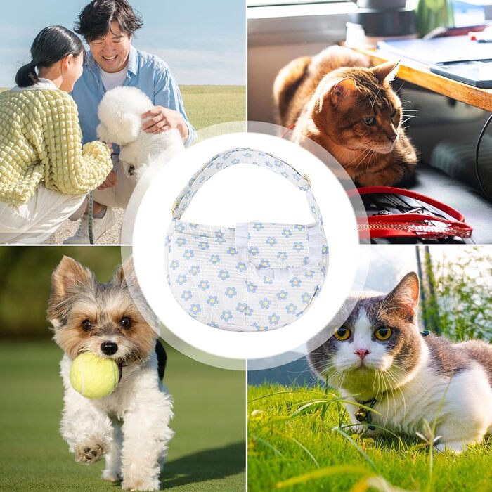 Транспортна сумка для котів та собак з кишенею - дихаюча, легка, безпечна для подорожей та прогулянок