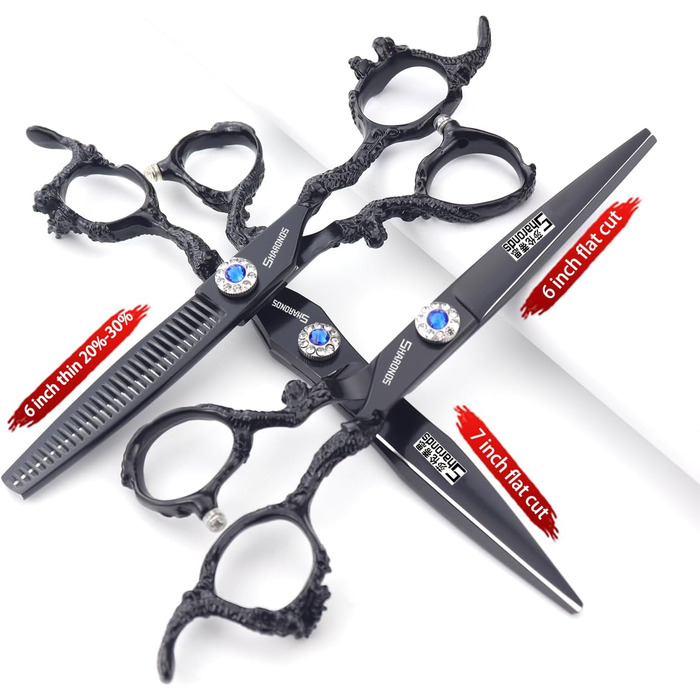 Професійні ножиці для стрижки волосся, 3 шт. (6+7 дюймів) - для жінок, чоловіків, дітей