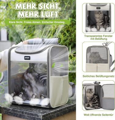 Рюкзак-переноска для котів та собак великих порід ALLSOPETS, складаний, дихаючий, для подорожей, прогулянок (димно-зелений, блискучий)