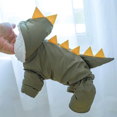 Теплий зимовий костюм для собак - Комбінезон з капюшоном для маленьких собак (Жовтий, XS)