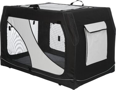 TRIXIE переноска для собак Vario 91x58x61 см – комфортна та безпечна клітка для малих і середніх собак, зручне місце для відпочинку, міцна конструкція