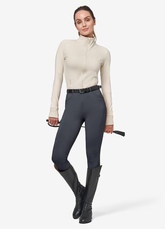 Спортивні штани для верхової їзди WILLIT жіночі зимові утеплені флісом, з силіконовим повним захопленням, термо штани з кишенями та петлями для ременя, M, темно-сірий