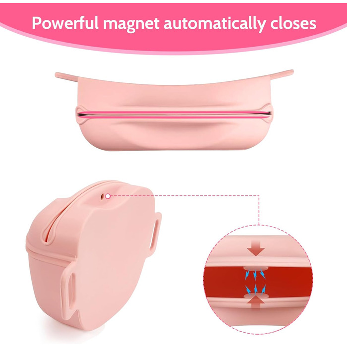 Сумка для ласощів для собак з клікером для тренувань, покращена версія, магнітна застібка, силіконова сумка для ласощів з поясом, силіконова сумка для ласощів для собак