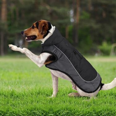 Тепла зимова куртка для собак, відображаюча куртка для собак, одяг для собак, чорний XX-Large