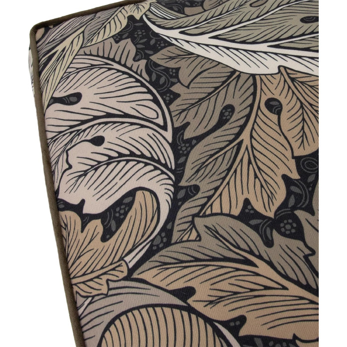 Матрац для собак Rosewood x Morris & Co. великого розміру, бордовий колір, товсто стертий, з неслизьким дном, пральний, з принтом William Morris (Acanthus, L)