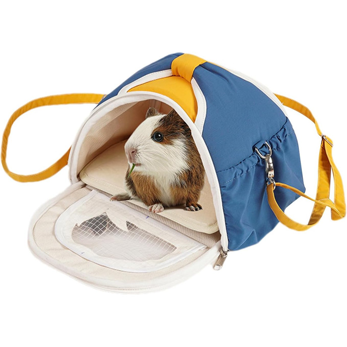 Транспортна сумка для маленьких тварин: переноска для собак, котів, шиншил | Переноска для хом'яків, кроликів, морських свинок, аксесуари для подорожей (Помаранчевий)