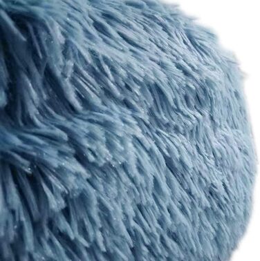 М'яке ліжко для собак Yuly, велике для середніх та великих собак, зручне та м'яке, кругла собача софа, ліжко для домашніх тварин, донат, ліжко для котів, прання (D-90см, блакитне)