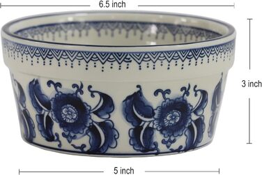 Набір мисок для корму та води для собак та котів SYNWISH, 14.7 x 18.3 x 6.1 см, блакитний та білий