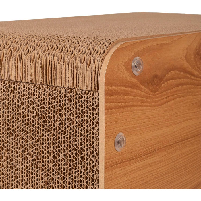 Petsona Кігтеточка для котів з натурального картону - ігровий майданчик, килимок, іграшка для самостійних розваг, 45x38x24,5 см