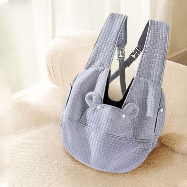 Рюкзак для тварин: переноска для собак та котів 2-12 кг, сірий, складаний