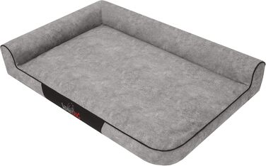 Килимок для собак та котів, лежанка для тварин, лежанка для собак, килимок для собак, матрац для собак, лежанка-софа (XL, 100 x 66 см, сірий)