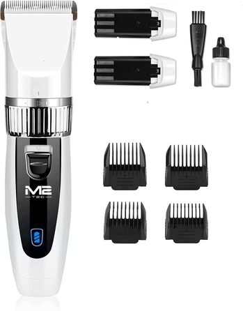 Професійна машинка для стрижки шерсті тварин 2x акум. Felltrimmer для собак та котів, біла