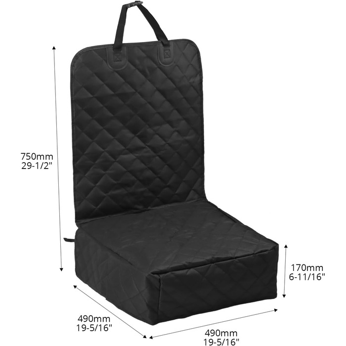 Захисний чохол на сидіння автомобіля для собак QWORK®, універсальний, для заднього сидіння, міцний, захист від бруду та подряпин, підходить для всіх авто, мінівенів та SUV