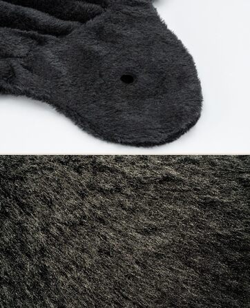 Лежанка для кота з м'якого плюшу на котячий будиночок/крізьбаум, Ø 40 см, 25 см глибина, зручна глибока лежанка з металевим каркасом, підходить для маленьких та великих котів, чорна