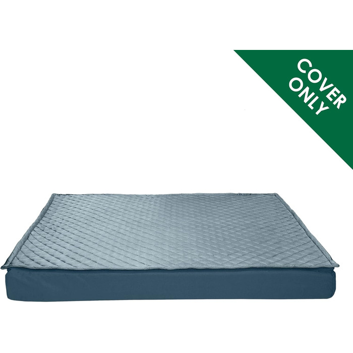 Гіркий собачий лежак Furhaven з водовідштовхувальним гелем, охолоджуючий, для великих/середніх собак, знімний, пральний чохол, до 25 кг, Indoor/Outdoor, логотип, матеріал Оксфордський поліканвас, матрац – (Cabrio Steppdecke (спокійний блакитний), L 102 x 
