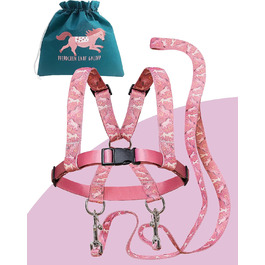 Jubi® Екіпірування для коней для дітей - регульоване, з сумкою для зберігання - рожеве