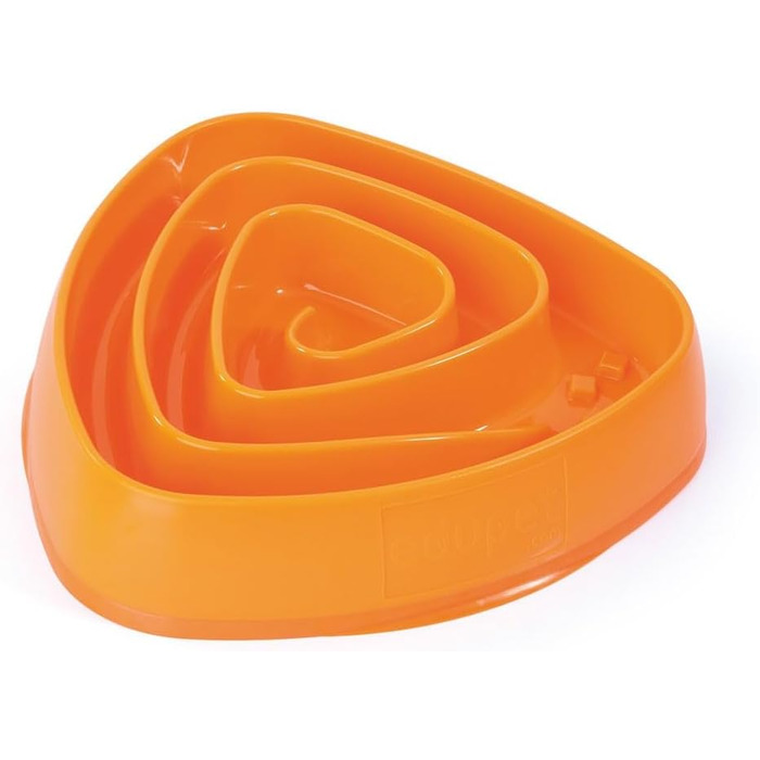 Миска для собак Slow Feeder, Anti-Schling, 700 мл, оранжева - для собак середніх та великих порід