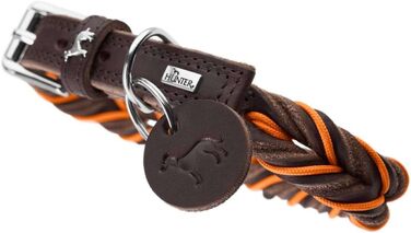 Ошейник HUNTER Solid Education Cord, темно-коричневий/помаранчевий, розмір 55