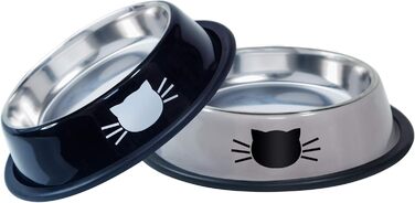 Набір мисок для котячого корму та води JochA: нержавіюча сталь, протиковзкий, легко миється, для котів та маленьких собак