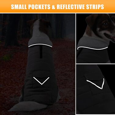 iBuddy Зимовий теплий водонепроникний теплий жилет для собак, жилет для собак, для великих собак, дівчаток, хлопчиків (Сірий, Large)