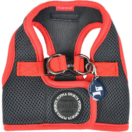 Шлея Puppia Soft Harness II для малих і середніх собак, сіра, S — м'яка, зручна, легка у використанні
