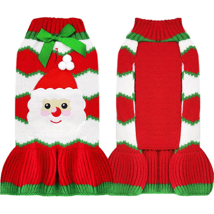 Костюм Святого Миколая для собак та котів, червоний, пуховий, ABRRO