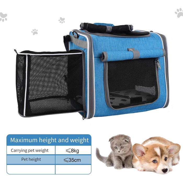 Велосипедний кошик для собак, переноска-рюкзак з вентиляцією, регульована сумка для прогулянок, подорожей, кемпінгу та велопоходів