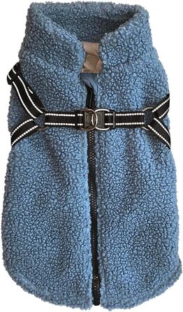 Ноббі - теплий одяг для собак, PLIS 2 в 1, блакитний, 20 см