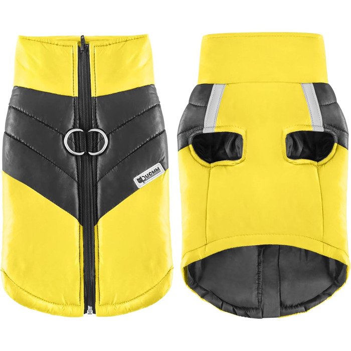 Теплий зимовий одяг для собак Idepet: водонепроникна куртка для маленьких, середніх та великих собак, жовта